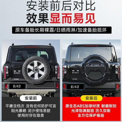 Cover Modification, Extended-Range Fuel Rear Tire — Spare wheel cover
