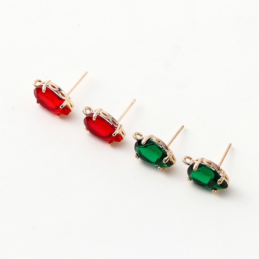 7g Weight Earring Findings Jewelry Making Type 8.5*12mm Jewelry Making Size Rhinestones Inlay Material DIY Jewelry Accessories Classification 4 PCS/Package Quantity Copper Material Geometric Pattern Plating Design Casual, Simple Style Style 4 PCS/Package 8.5*12mm Copper Rhinestones Geometric Earring Findings Jewelry Accessories 12