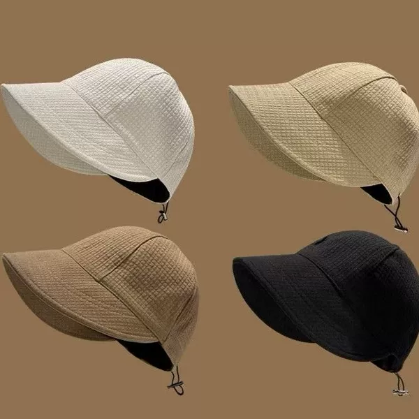 Ruth's Same Style Fisherman Hat for Women in Summer Without Makeup, Sunscreen Waffle Fisherman Hat, Slimming and Face-Modifying Peaked Cap