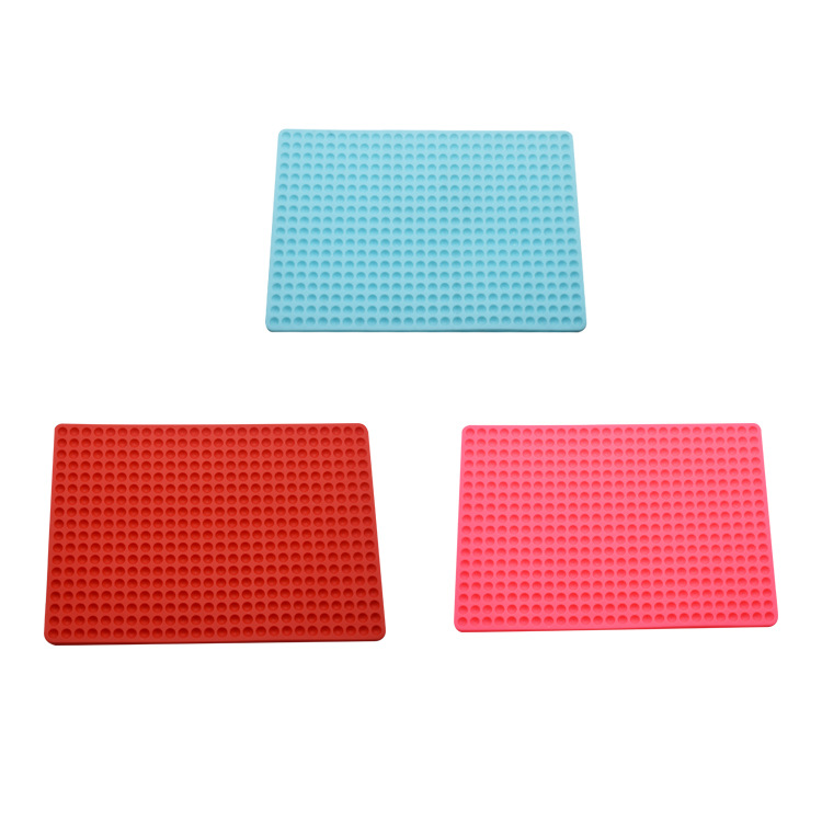 Agujero redondo estera barbacoa cocina del hogar utensilios de hornear de Silicona Placemat escurrir el aceite herramienta de drenaje horno microondas estera del horno