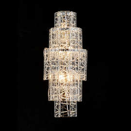 背景别墅简约背景墙现代客厅个性水晶卧室奢壁灯电视轻灯具床头长
