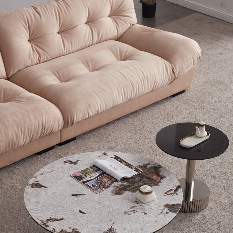 Transfronterizo exclusivo sofá crema Fengyunduo nórdico italiano minimalista pequeño apartamento sala de estar sofá de tela de tres asientos