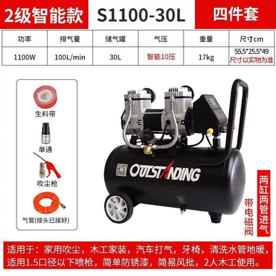 Silent, 220V Tool, Spray – Hava kompressorları - intelligent-30l-1100w-10-pressure