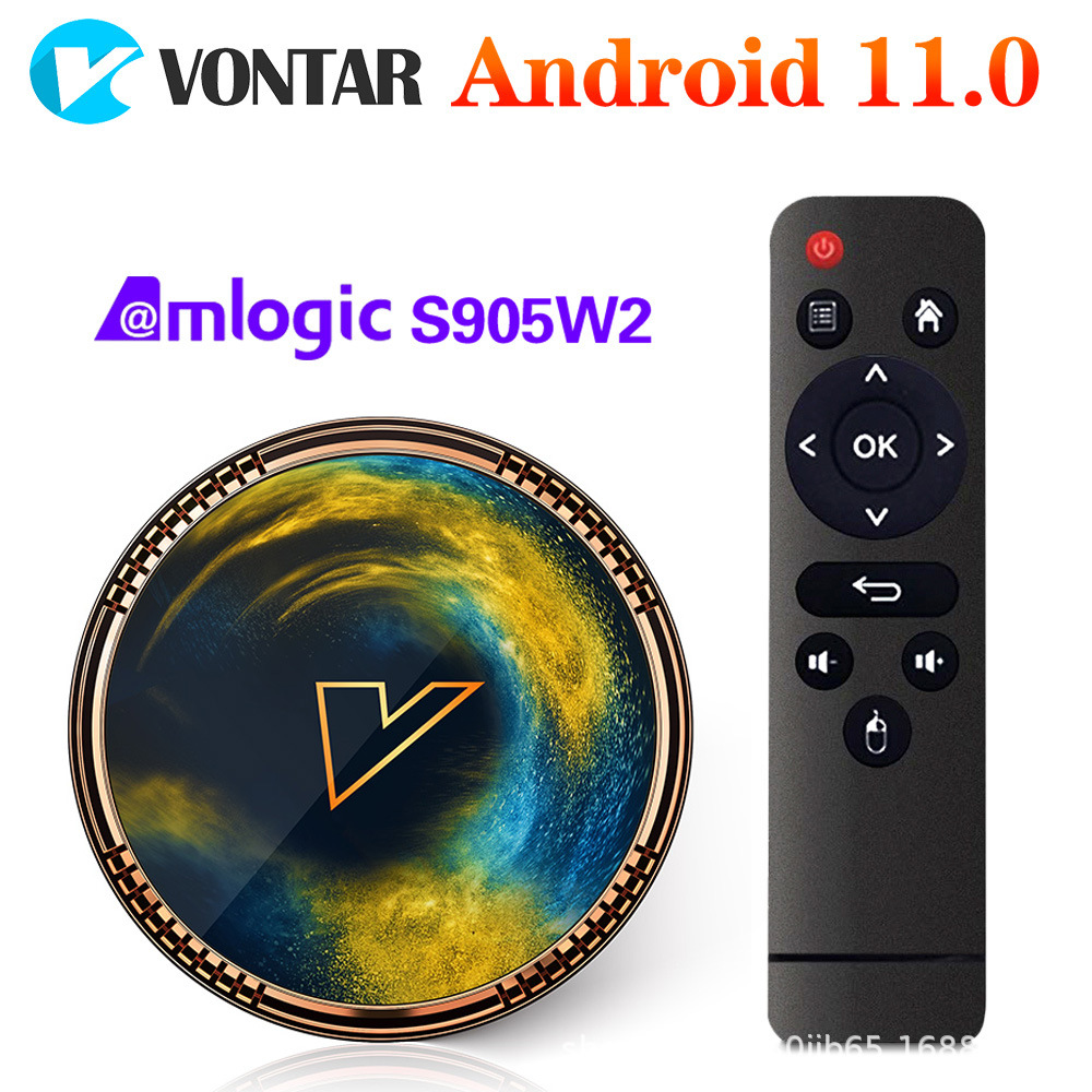 Vontar X2 Tvbox Android 11 Amlogic S905W2 Dual-Band Tv Set-Top Box