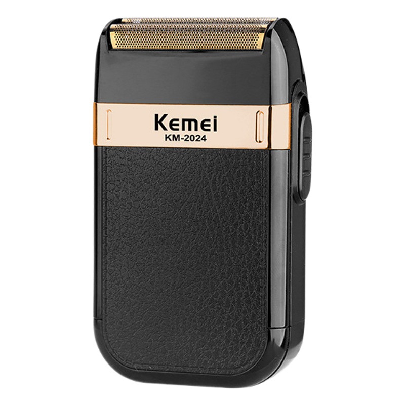 Afeitadora eléctrica Kemei para hombres KM-2024, recortadora de barba portátil recargable, afeitadora recíproca transfronteriza al por mayor.