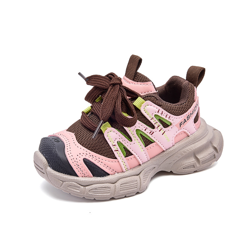 2026 primavera zapatos deportivos para niños, mallas transpirables, zapatos casuales para niños, zapatos de running de suela suave, zapatos de corrida para niñas en stock