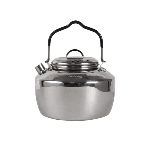 Outdoor camping large capacity 1.5L kettle 304 stainless steel picnic portable teapot self-driving camping coffee pot