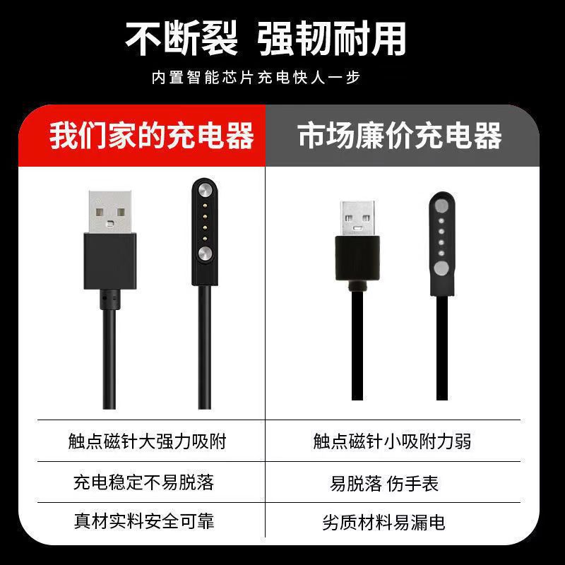 4針智能手錶磁吸充電器小家電4P吉普JEEP P03/MT1充電線多功能