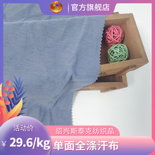 厂家定制155g单面全涤汗布 短袖T恤针织布料透气舒适夏季必备面料