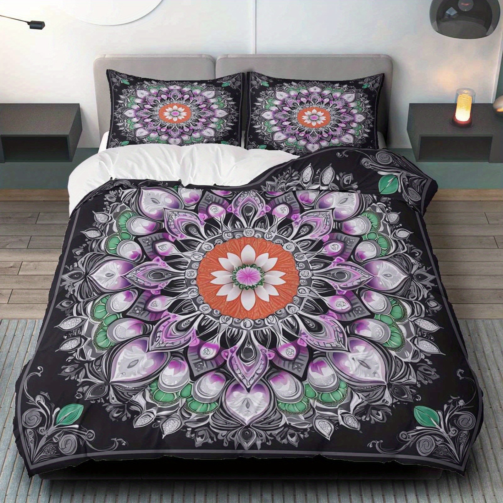 Mandala impresión digital quilt kit abrasivo pro piel transpirable fábrica de origen textil para llevar TEMU / JIT