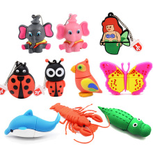 厂家直发美人鱼创意优盘64GB硅胶七星瓢虫U盘32G可爱礼物海豚u盘