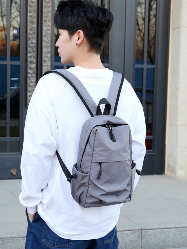 Mini Backpack Men's and Women's Couple's Small Backpack Simple High-Value Schoolbag Pleated Small Backpack Can Put Water Cup