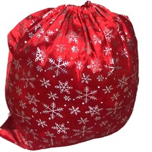 跨境大号圣诞袋抽绳袋圣诞节装饰涤纶加厚绒布礼物袋服装束口袋