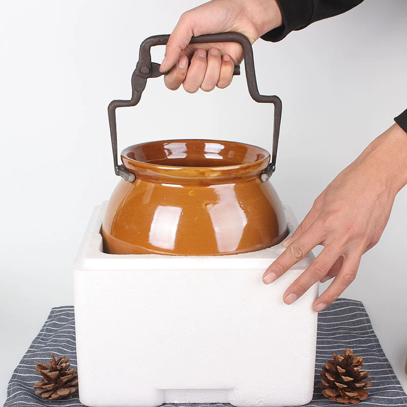 Утолщенный жареный утиный грунт Горшок для гончарных изделий Запеченное в соли Хранение Маринованные овощи Яичная кислая мякоть Неоткрытый огонь На вынос Коммерческий утиный горшок