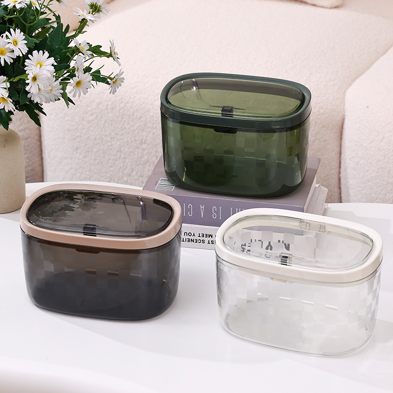 Household Desktop Pop-Up Trash Can Living Room Transparent Bedroom Accessible Luxury Desk Car Universal Thickeneded Trash Can Household Desktop Pop-Up Trash Can Living Room Transparent Bedroom Accessible Luxury Desk Car Universal Thickeneded Trash Can