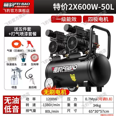 Compressor Woodworking Decoration — Hava kompressorları - 2x600w-50-liters-of-inflatable-spray-paint