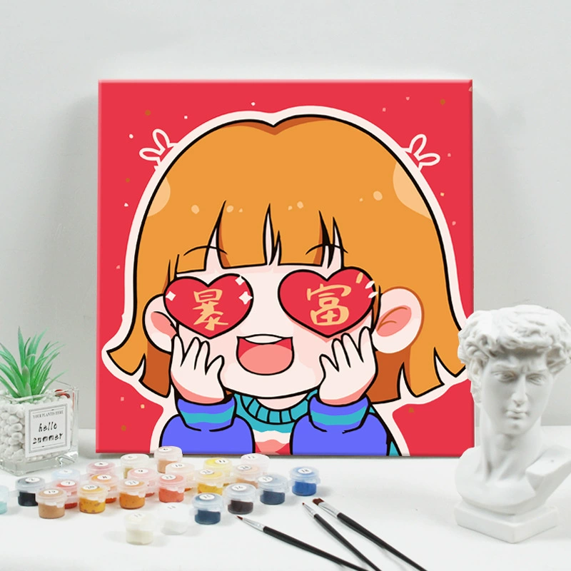 Цифровая масляная живопись 20*20 Детский мультфильм DIY handmade-painted декоративная картина последующего поколения дистрибьютор 제조업체 específicos