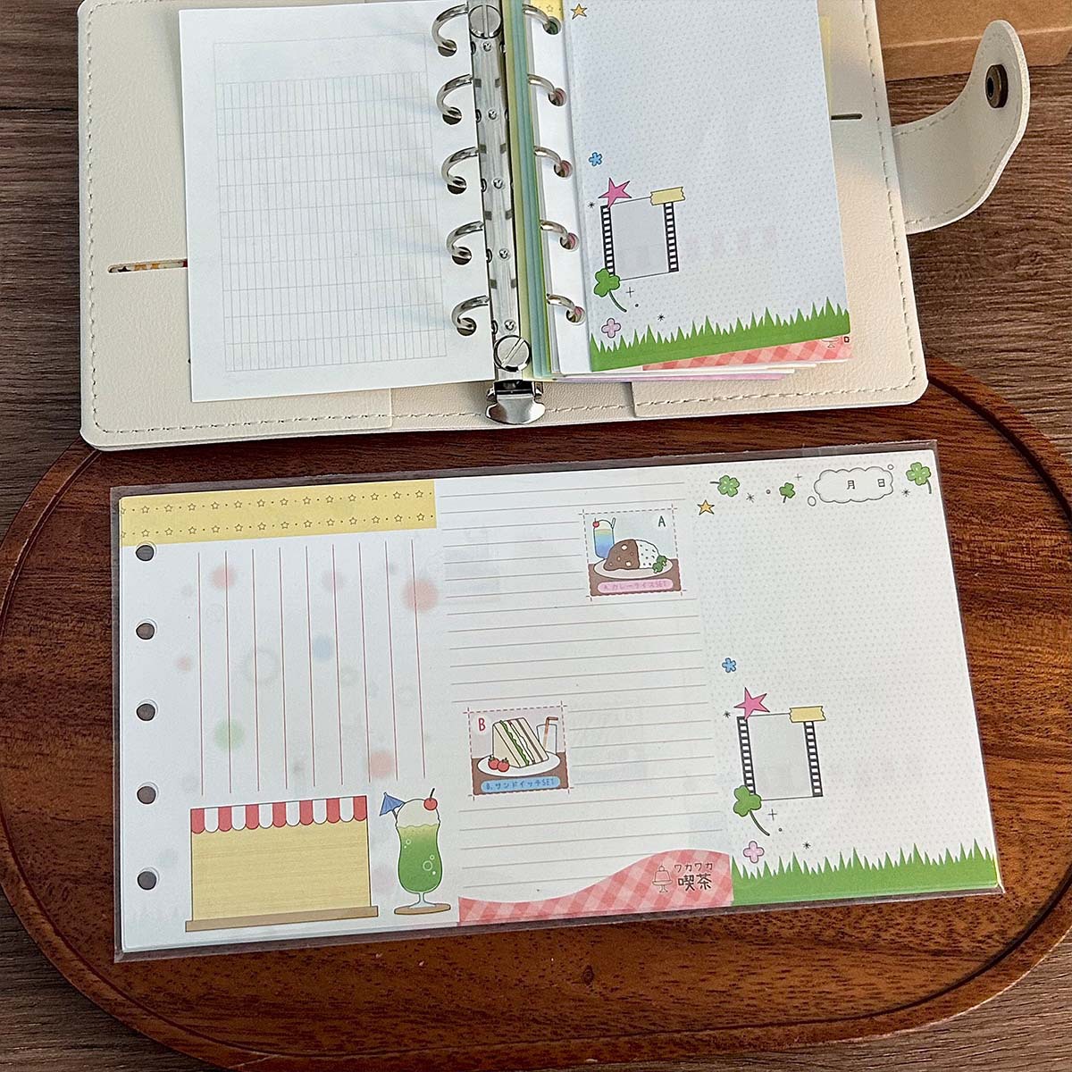 [Colección M5] Libro de hojas sueltas, accesorios de página interior, libro de contabilidad manual, libro de almacenamiento, carcasa PP, mini libro de tarjetas, bolsillo interior portátil