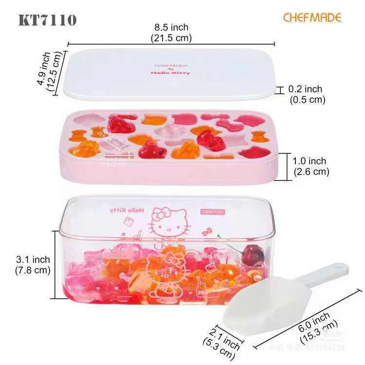 Sanrio, hello kitty, ice cubes, silicone mold, set, 4 piece set