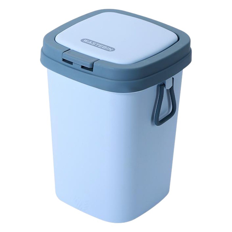 Cubo de basura de estilo nórdico con tapa hogar sala de estar creativa inodoro cocina presionando anillo con tapa bote de basura