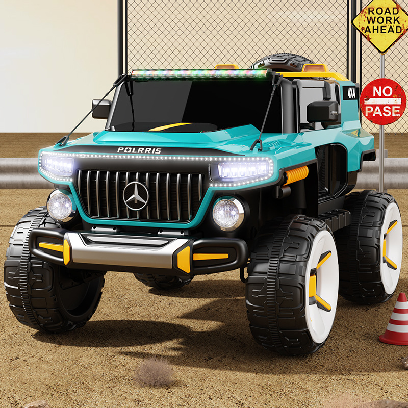 Coche eléctrico para niños, puede ser conducido por adultos, niños y niñas, coche con control remoto con música, recargable, coche de juguete con batería de conducción autónoma para niños.