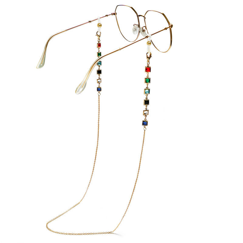 Cuerdas de gafas de color de acero de titanio máscaras de cadena de gafas de pérdida de auriculares cuerdas de cuello para evitar la pérdida de cadenas metálicas ventas calientes