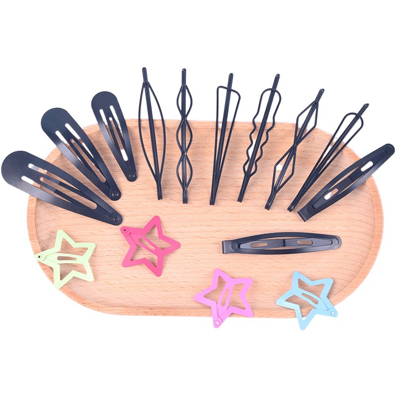 Korean style hairpin female hairpin water drop clip wholesale thickened bb hairpin black hair clip wholesale side clip hair accessories headdress