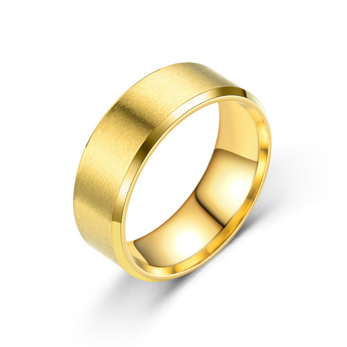 Daihao stainless steel matte ring simple glossy stainless steel men Yiwu small jewelry wholesale