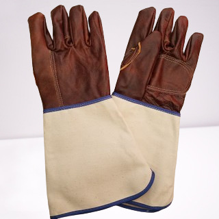 电焊手套加托加固头层牛皮加托劳保大袖虎口加皮隔热防油电焊手套