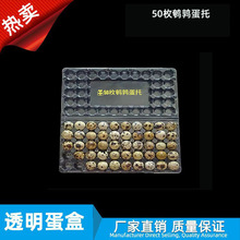 50枚鹌鹑蛋托PET透明包装盒鹧鸪蛋托鸟蛋吸塑包装托盘现货pet