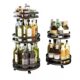 Kitchen Countertop Storage Rack Rotatable Multi-Layer Metal Seasoning Storage Rack Adjustable Kitchen Seasoning Rack