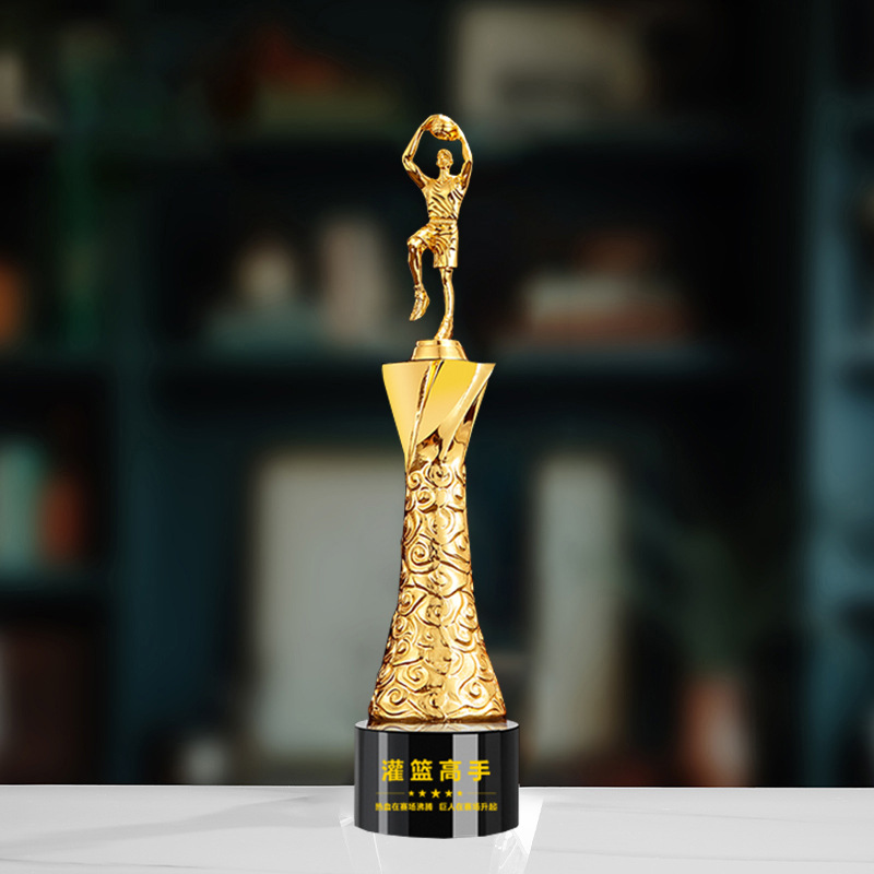 Trofeo de cristal de grabación reunión anual de competición de premios medallas de metal de madera sólida colorido trofeo de cristal impreso