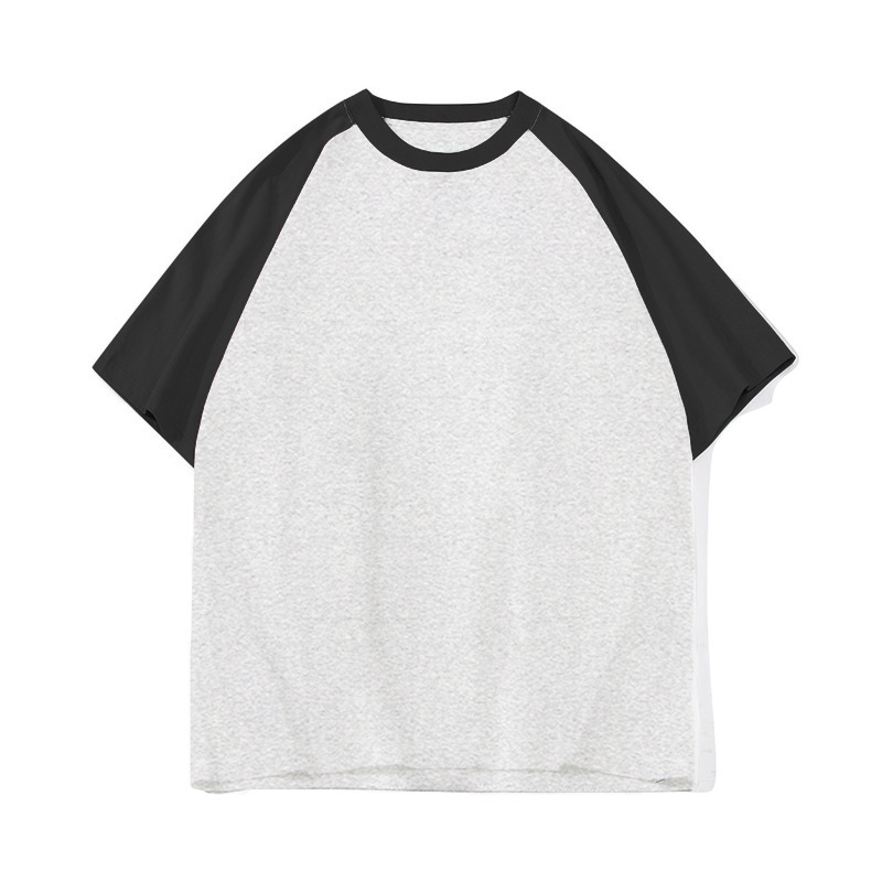 コントラストカラーステッチラグランスリーブ純綿半袖Tシャツカスタム広告文化シャツラウンドネック作業服クラス制服DIYカスタマイズ|undefined