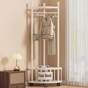 Corner Hanger Floor-Standing Bedroom Household Hanger Wall Corner Clothes Hanger Simple Drying Rack Light Luxury Coat Rack