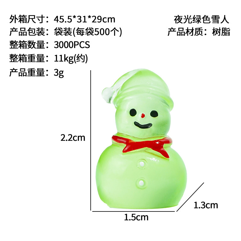 Escena de nieve pequeños adornos muñeco de nieve luminoso Navidad nuevo lindo muñeco de nieve luminoso micro paisaje accesorios de decoración de escritorio