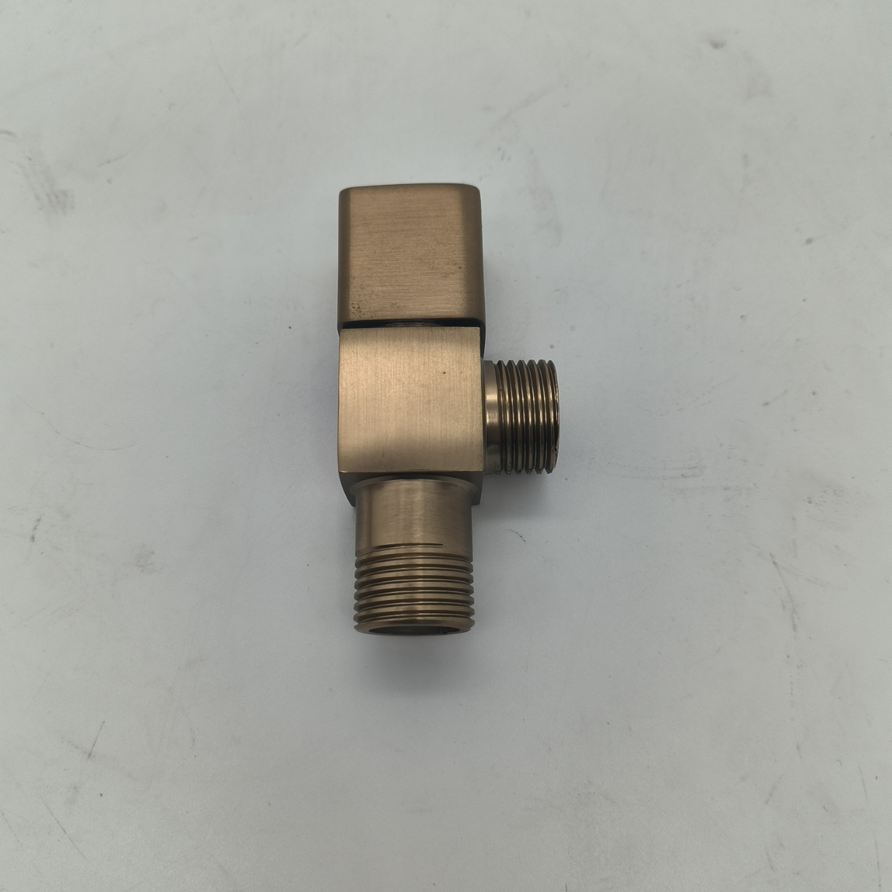 拉丝金三角阀马桶直角阀合金烤金色一进一出三角阀