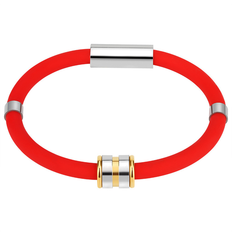 Cross-border Negative Ion Bracelet Sports Energy Balance Men's and Women's Simple Silicone Sports Bracelet Wrist Band