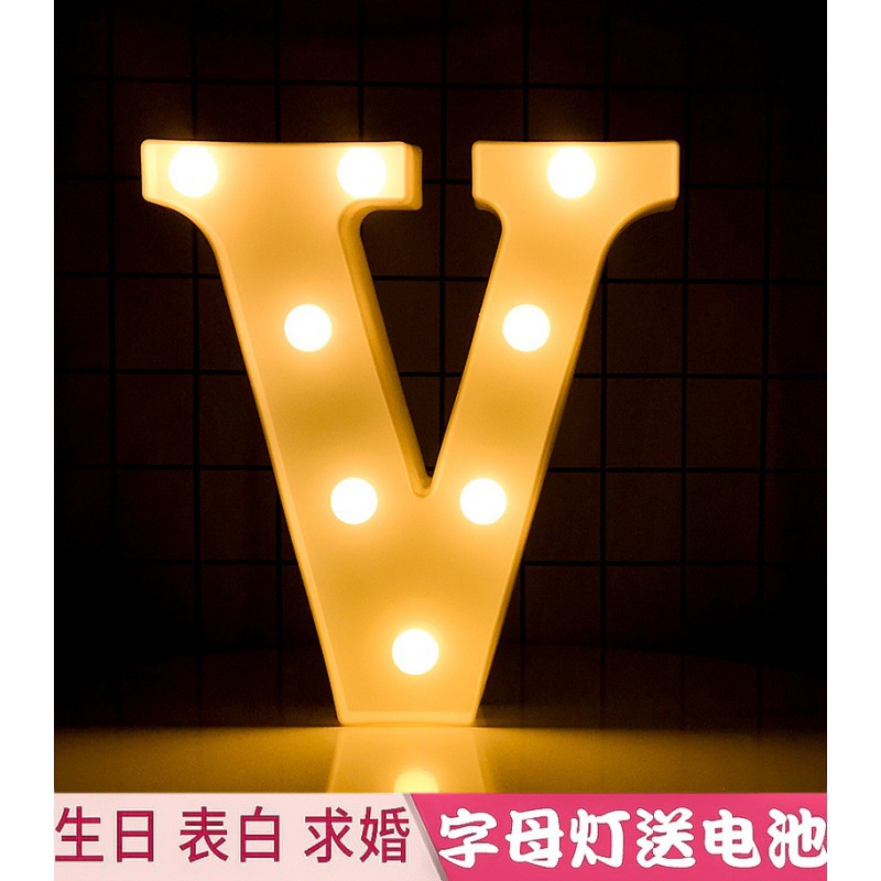 Feliz cumpleaños luz LED inglés Digital Color luz luminosa confesión romántica escena apoyos diseño carta luz al por mayor