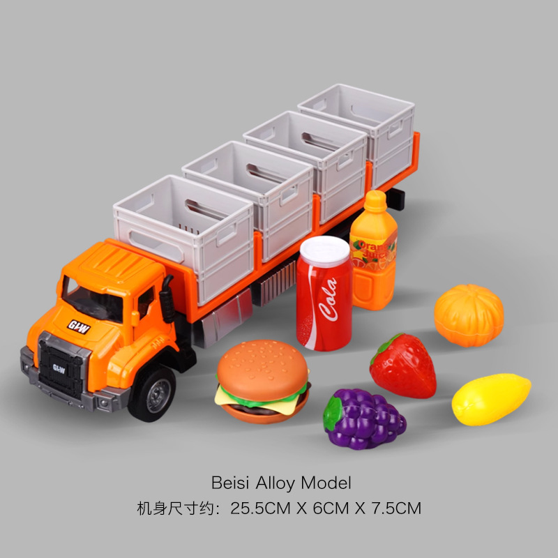 Gran remolque juguete niño camión de rescate en carretera grúa de transporte plana ingeniería de automóviles niños camiones grandes