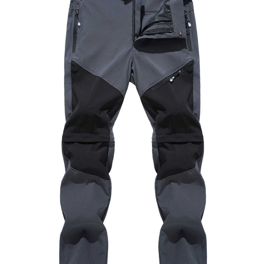 Quick‑dry travel trousers, convertible zip‑off to shorts, plus sizes M–4XL