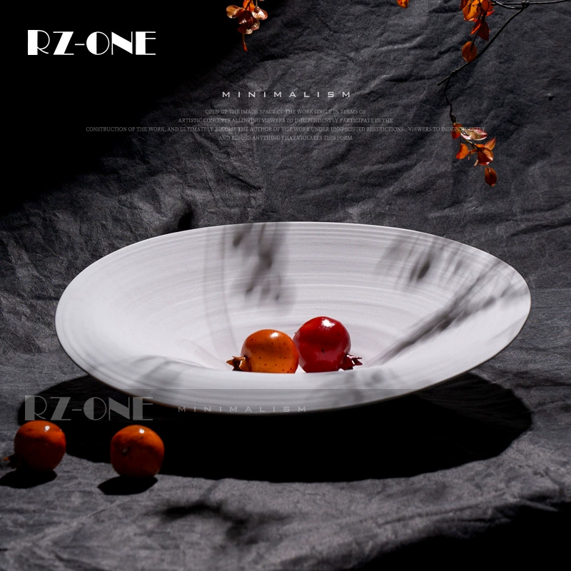 Candiser Тринадцать минималистских керамических тарелок с фруктами белого тишины в стиле отдыха