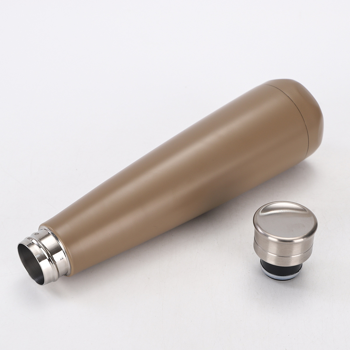 Transfronterizo nuevo 304 botella de cola cónica de acero inoxidable moderna simple taza de aislamiento de mano taza de agua portátil para estudiantes