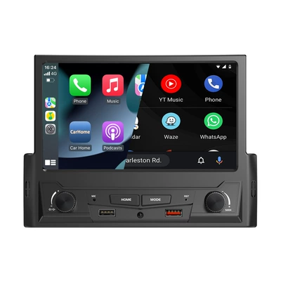 7inch 8inch Dsp Wireless Carplay Radio Car Mp5 Player Wireless Carplay Smart Screen (Car mp4) - radio-fmamrds-wired-carplay-android-auto-super-fast-charge-ewv-screen-single-ingot-7-inch-mp5