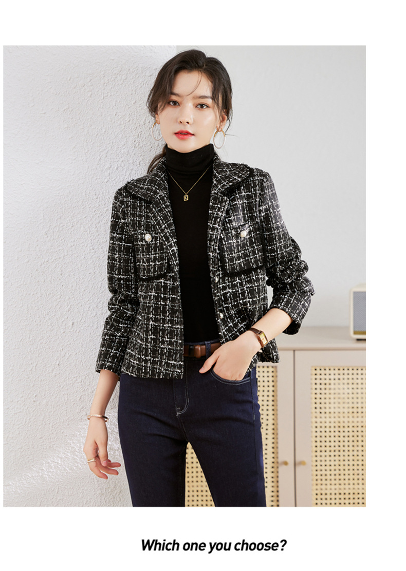 F0084 1440K ÁO KHOÁC NỮ SANTDN KẺ CARO MÙA XUÂN THU ĐÔNG PHONG CÁCH HÀN QUỐC KẺ CARO THỜI TRANG NỮ G04 SẢN PHẨM MỚI