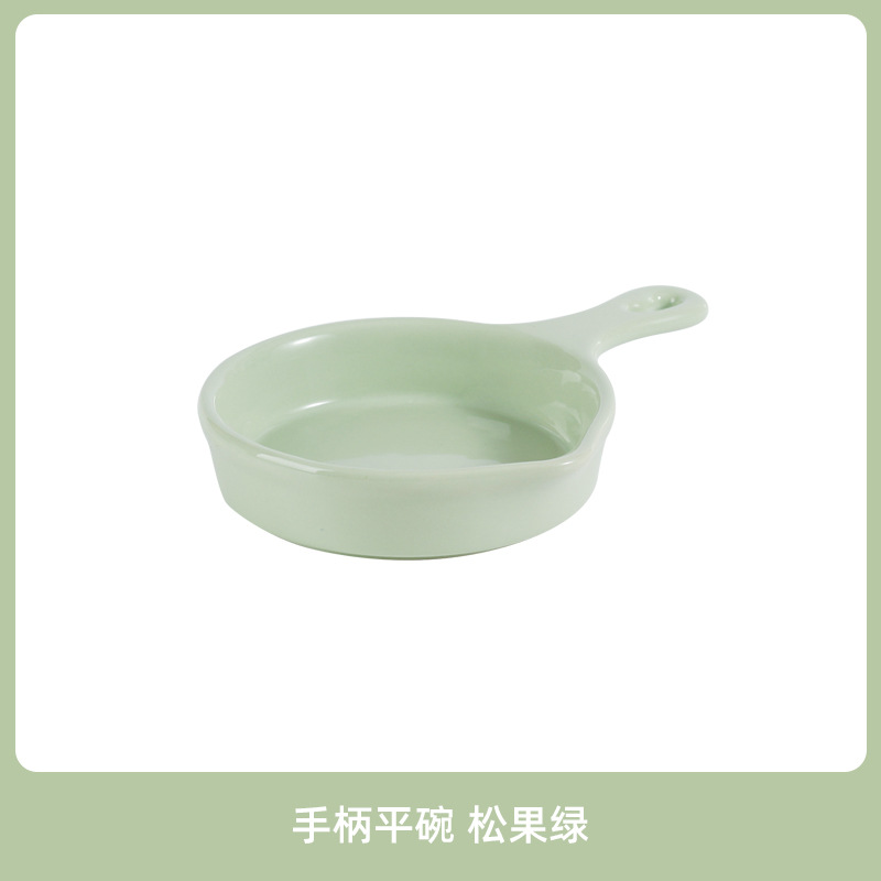 Tazón para gatos de fondo plano de cerámica Tazón para beber con mango Protección cervical anti-volteo Gato enlatado Aperitivos Tazón de comida Tazón para mascotas