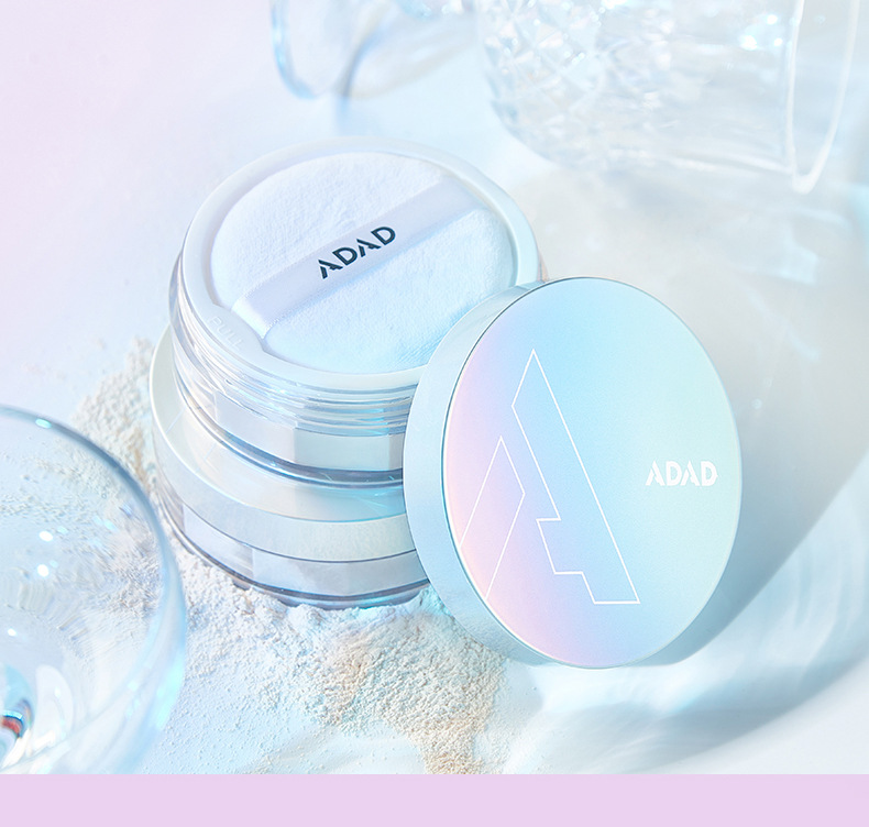 ADAD Aurora Light Air-permeable Powder Concealer Setting Powder is waterproof, sweat-proof, long-lasting and does not smudge. The makeup is light and thin undefined