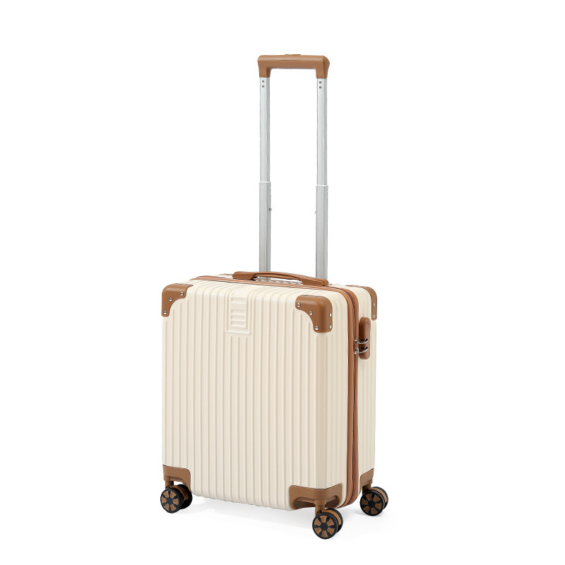 Maleta retro, maleta trolley de 18 pulgadas, maleta femenina, maleta de 20 pulgadas, rueda universal, contraseña de embarque para estudiantes, maleta de cuero