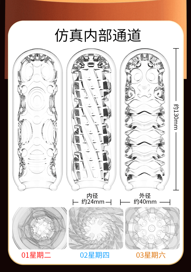 Pleasure Crystal Training Masturbator Cup, Manual Control, TPE, Zero Dye — detail image 2