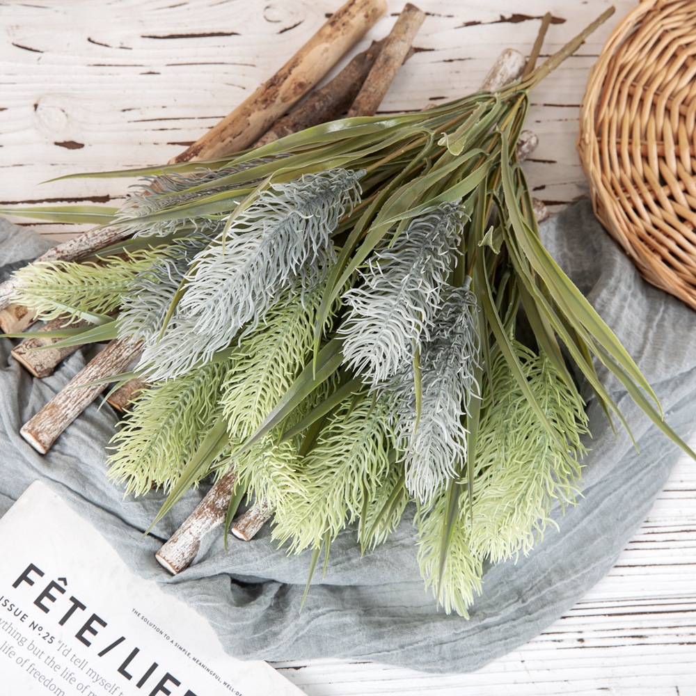 假花兔尾草花束薰衣草INS風仿真花家居裝飾跨境婚慶批發MW85006