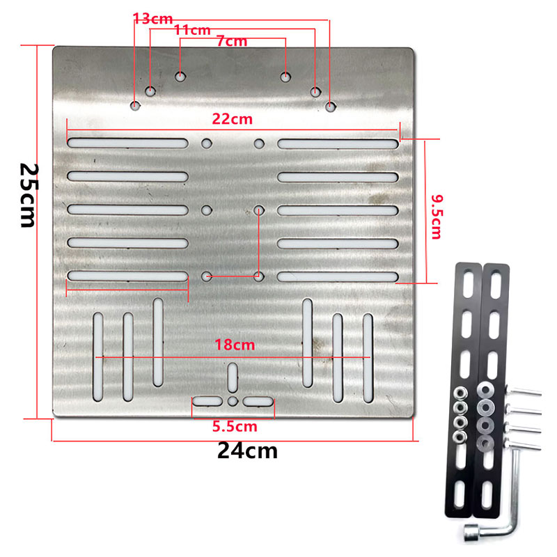 Placa Base para Maletero de Moto de Acero Inoxidable para Motocicleta y Moto Eléctrica image 17